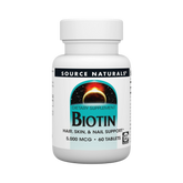 Source Naturals, Biotin, 5000 Mcg, 60 Tablets